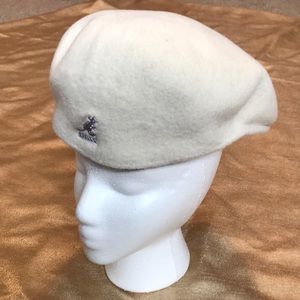 Kangol ivory wool cap